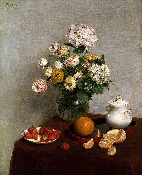 Henri Fantin-Latour Flores de Verao e Frutos